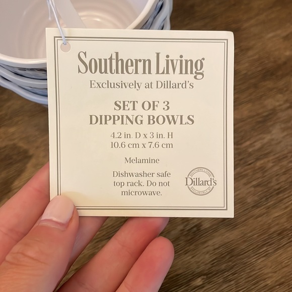 Southern Living Americana Callico Flag Scallop Dip Bowls (2 sets of 3 avail)NWT! - Picture 4 of 5